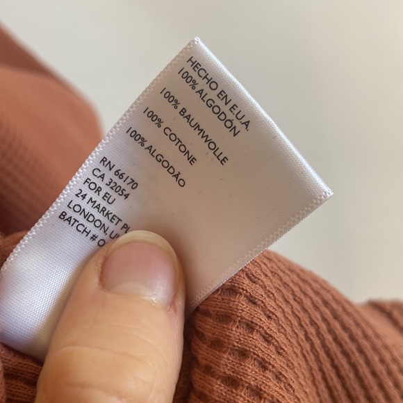 Free People Beach Waffle Knit Rust Turtleneck Mini Dress - Picture 7 of 9